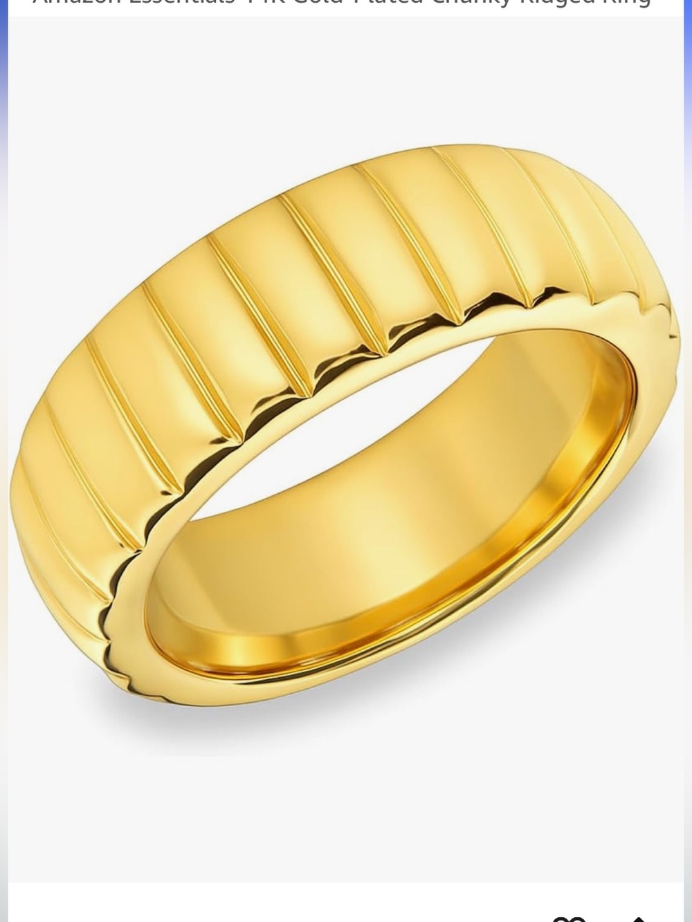 14K gold plated PLOMFOV men’s or woman chunky ring